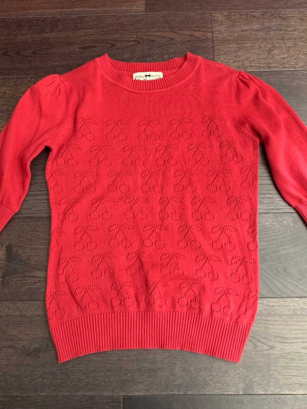 Collectif cherry red sweater